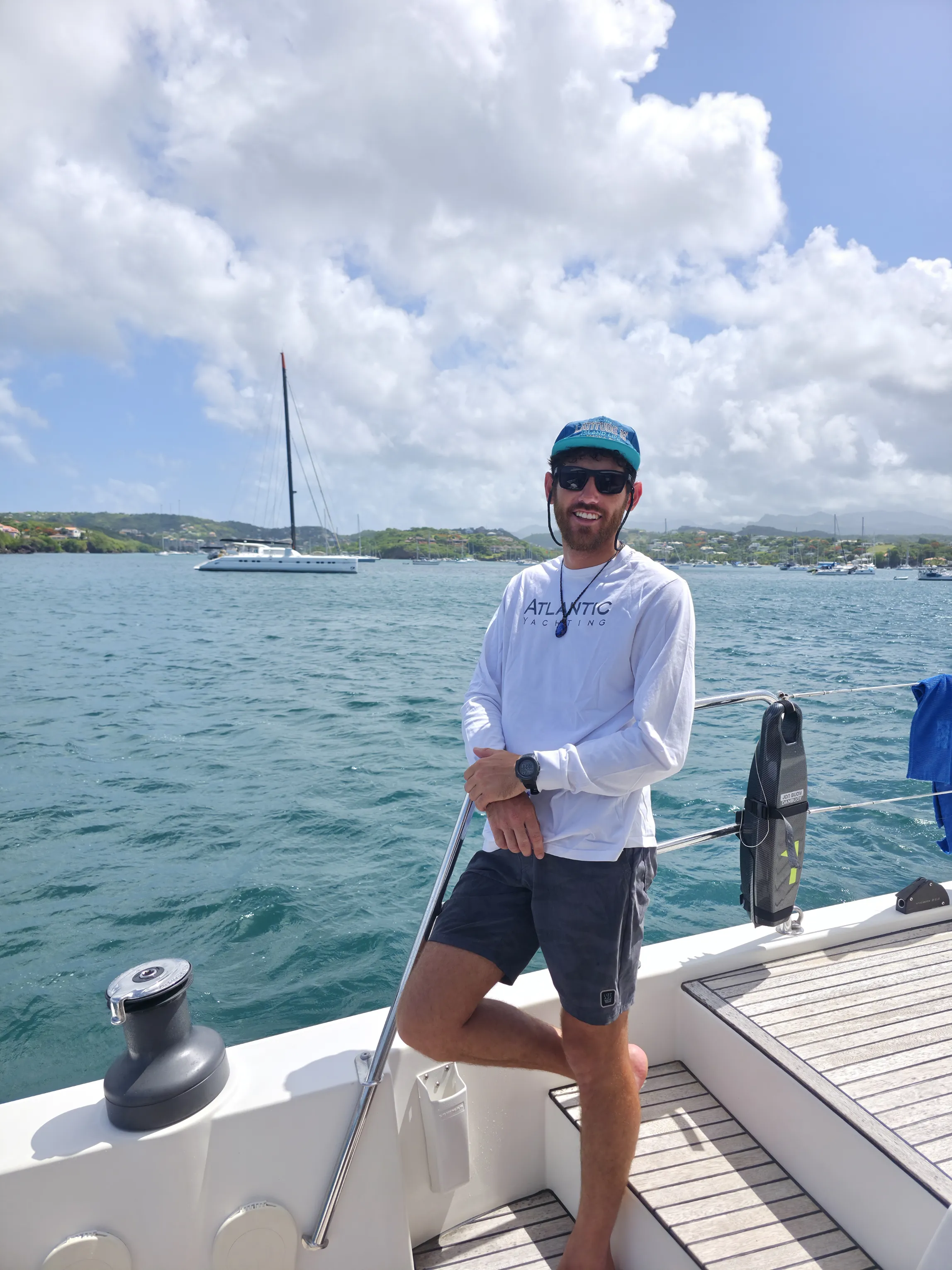 Captain Jan-Hendrik Snyman on board in Grenada